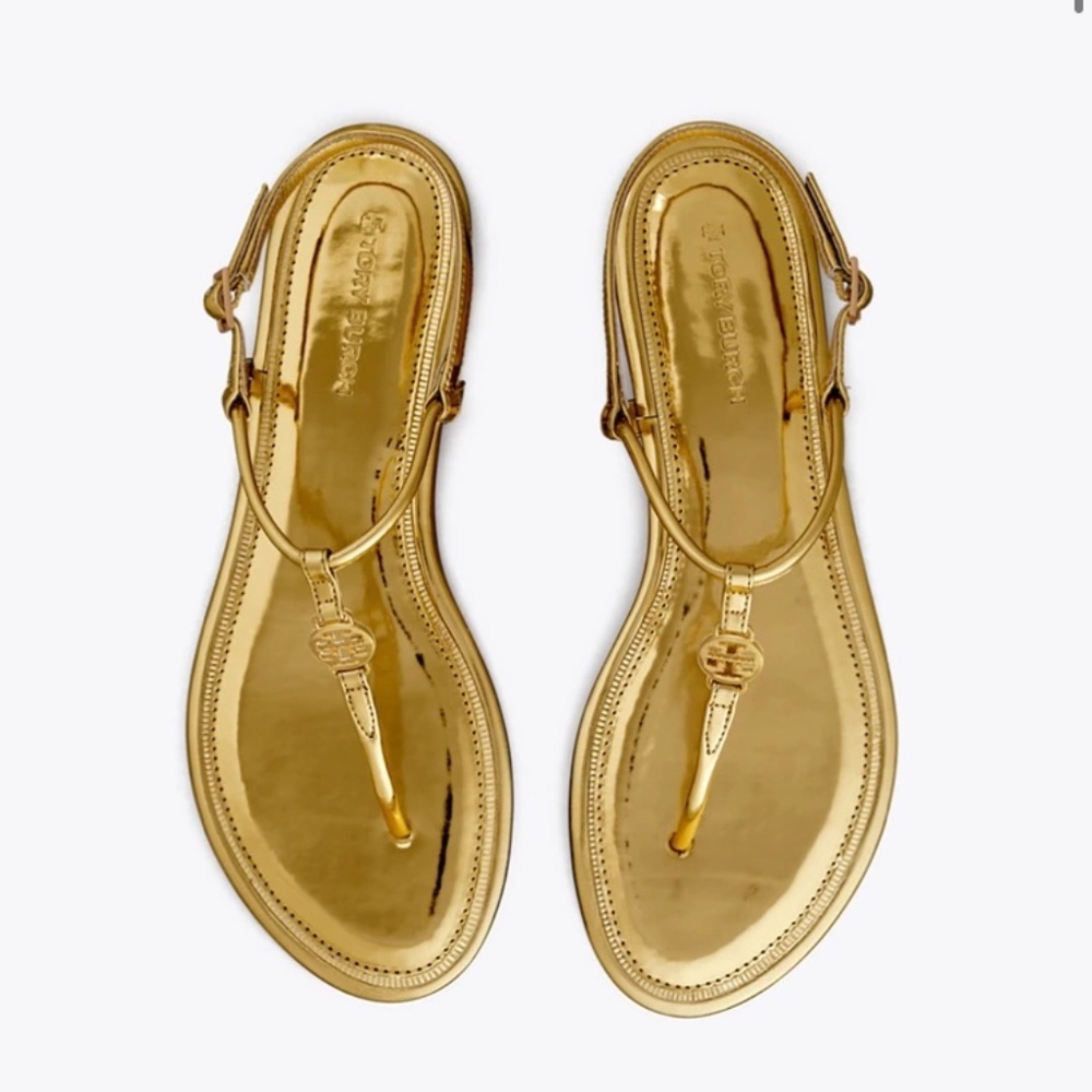 Tory Burch Emmy Metallic Thong Sandals